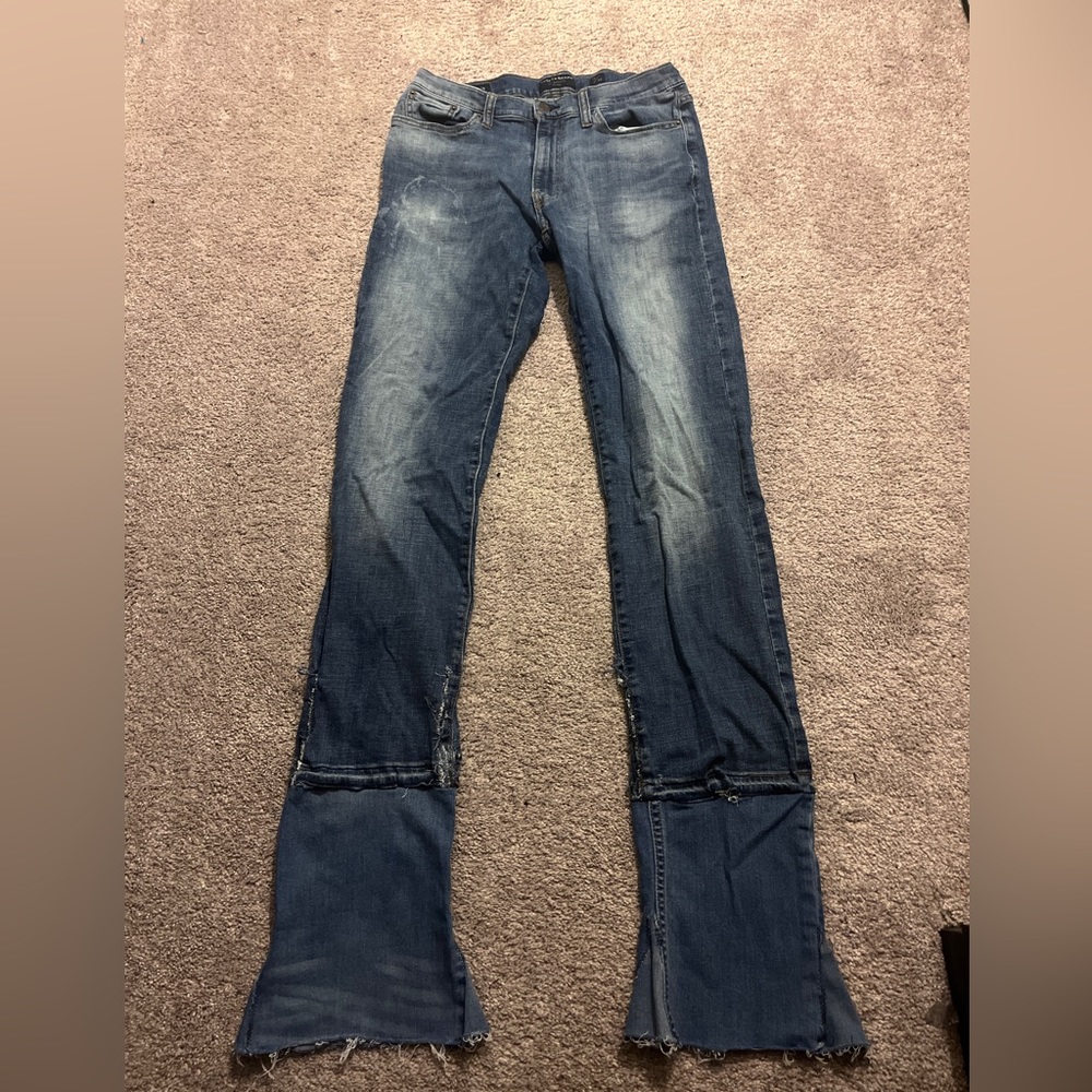 Blue Stacked and flattered lucky brand jeans